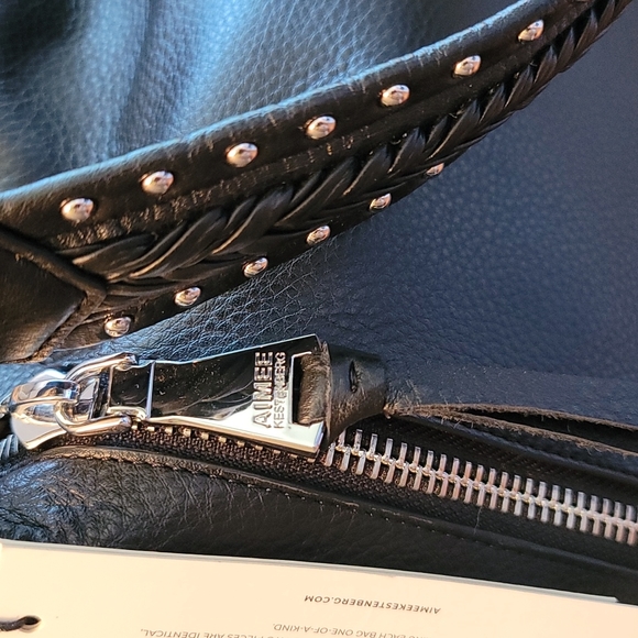 AIMEE KESTENBERG Zip Me Up Black Convertible Hobo Bag - Picture 8 of 11
